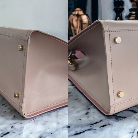 Kate Spade Arbour Hill Caley Almond & Pink Leather Handbag Tote Shoulder Bag - Picture 7 of 15